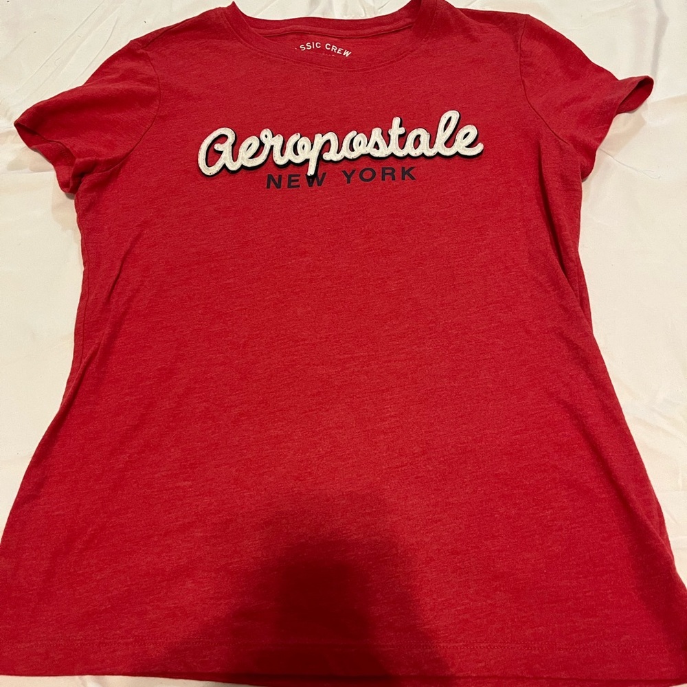 Aeropostale Red Short Sleeve Tee with New York Print